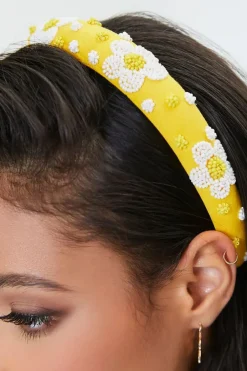 Beaded Floral Headband