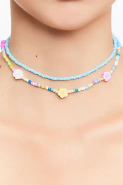 Beaded Floral Necklace Set