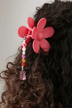 Beaded Flower Claw Hair Clip