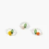 Beaded Fruit Stretch Ring Set