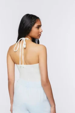 Beaded Halter Bodysuit