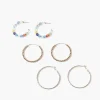 Beaded Hoop Earring Set