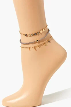 Beaded Star Anklet Set