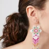 Beaded Statement Drop Earrings