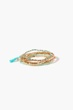 Beaded Tassel Bracelet Set