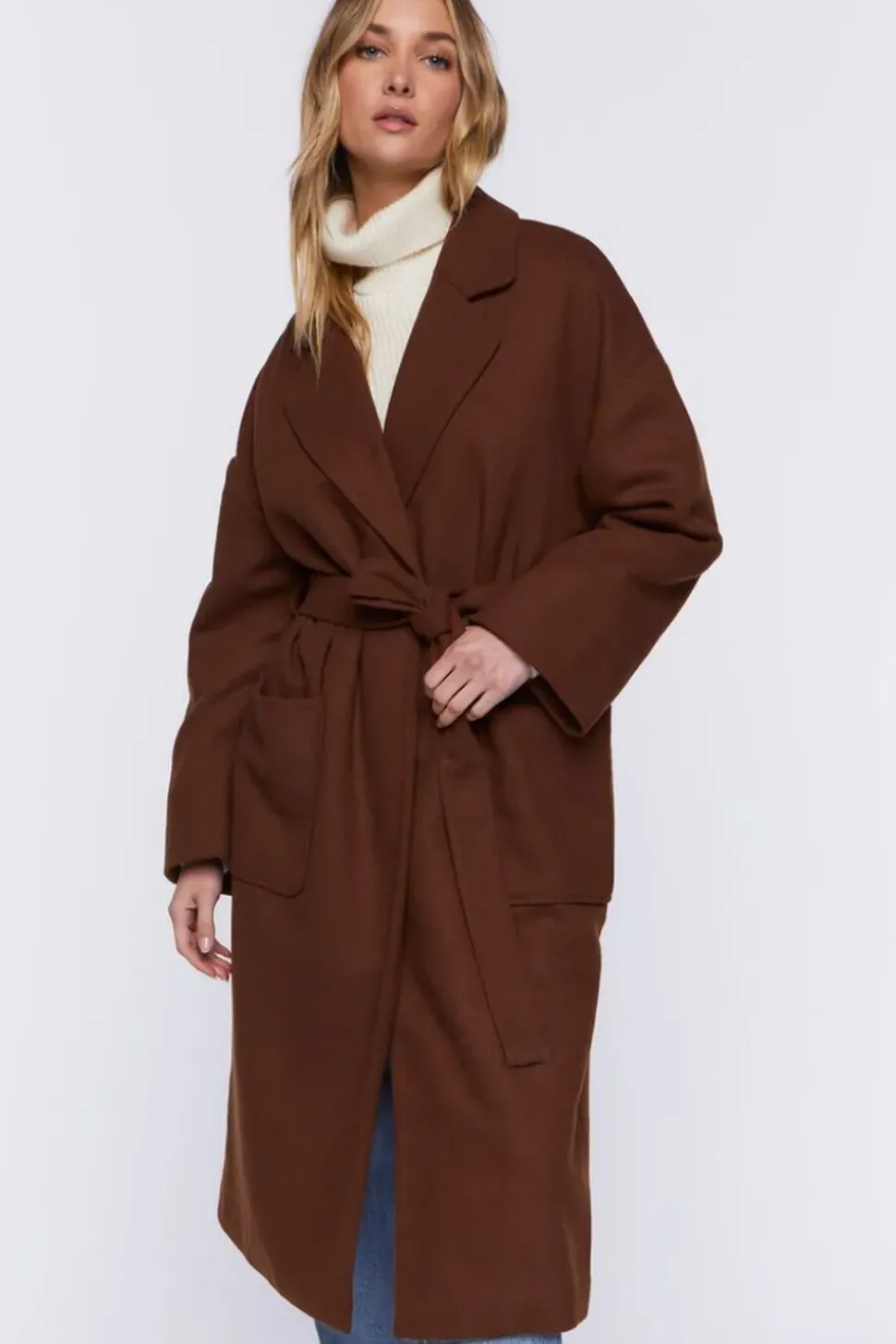 Belted Canvas Duster Coat