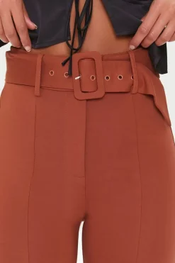 Belted High-Rise Skinny Pants