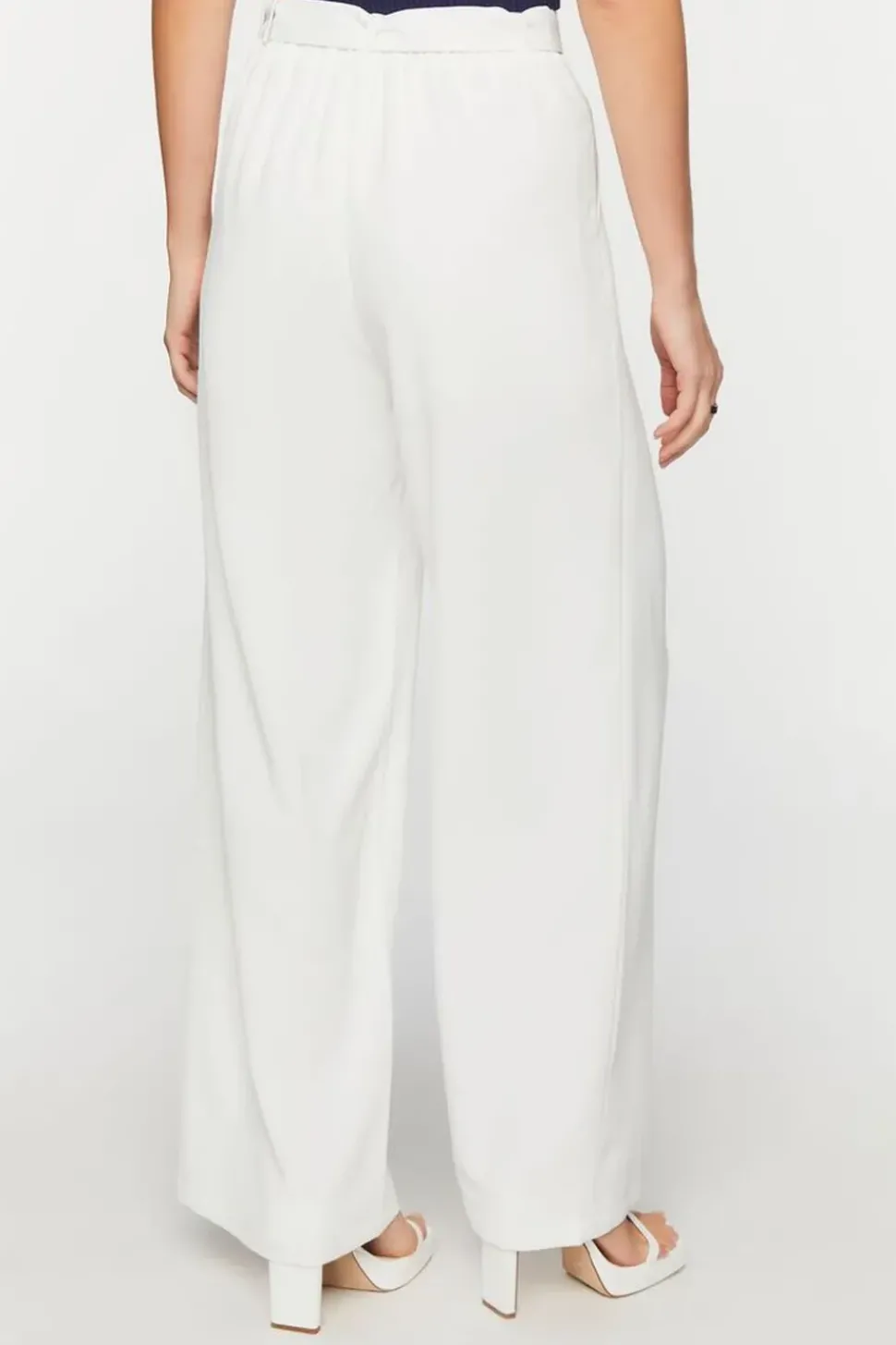 Belted High-Rise Wide-Leg Trousers