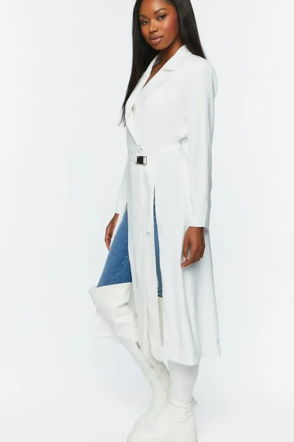Belted M-Slit Duster Jacket