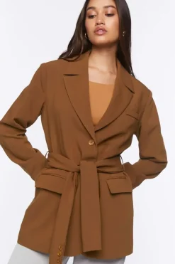Belted Notched Blazer