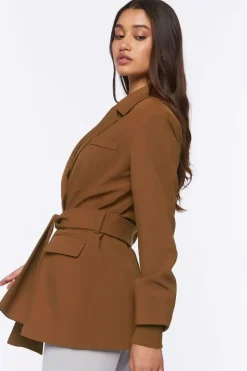 Belted Notched Blazer