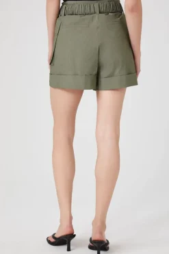 Belted Paperbag Cargo Shorts