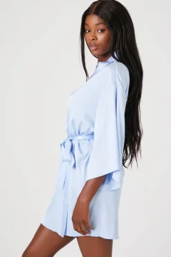 Belted Satin Robe