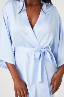 Belted Satin Robe