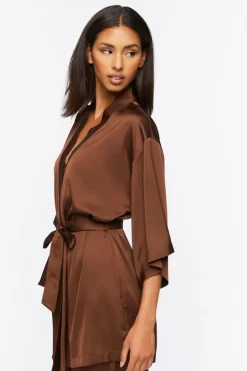 Belted Satin Robe