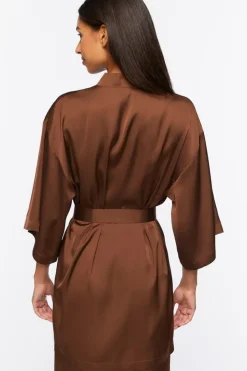 Belted Satin Robe
