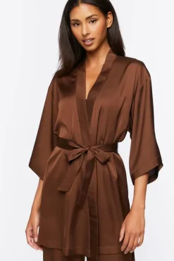 Belted Satin Robe