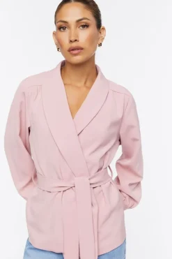 Belted Shawl Lapel Shacket