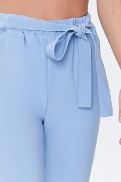 Belted Tie-Waist Pants