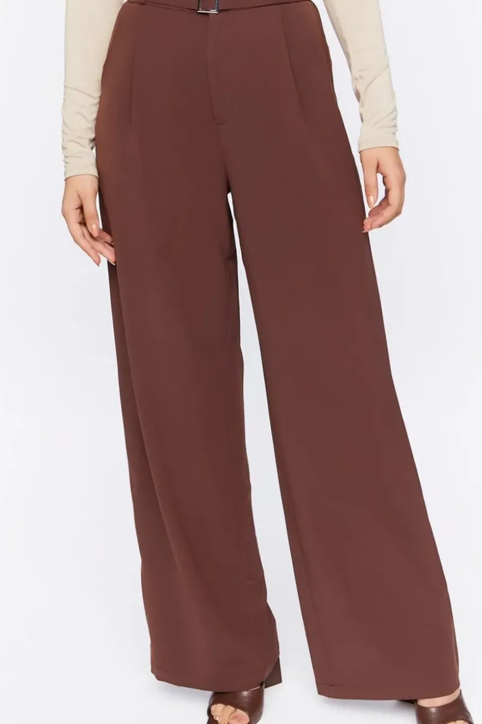 Belted Wide-Leg Trousers