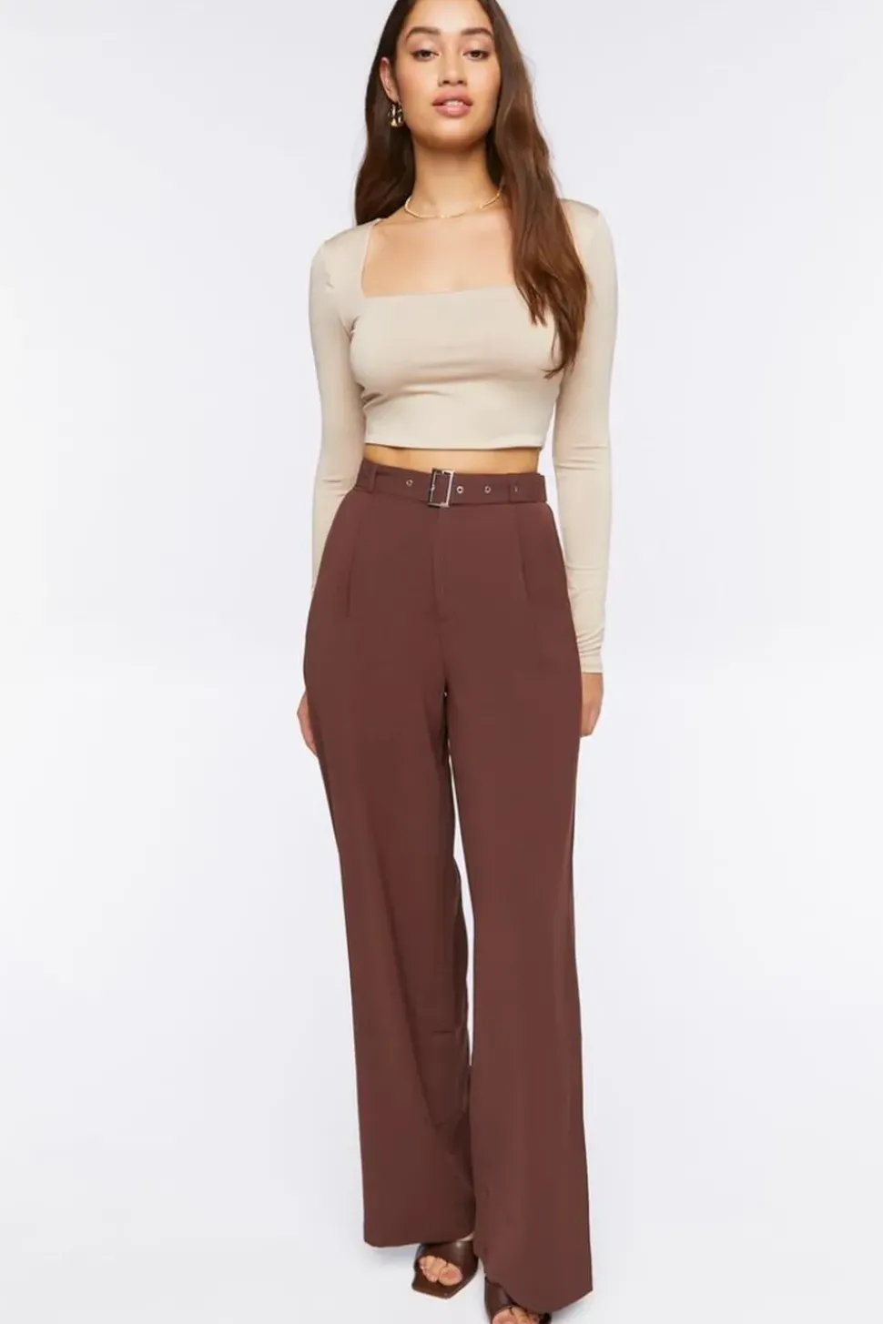 Belted Wide-Leg Trousers