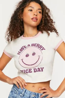 Berry Nice Day Graphic Ringer Tee