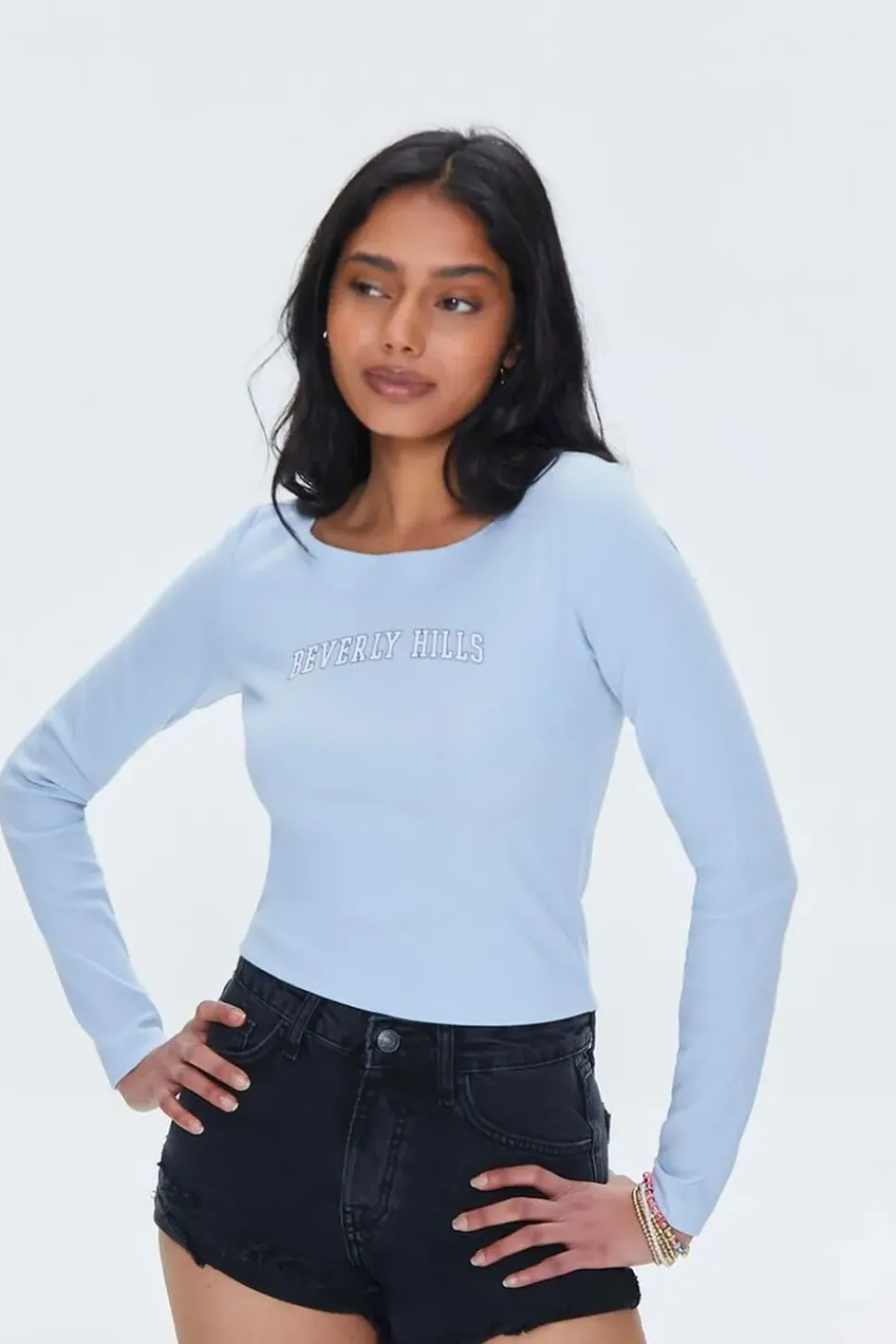Beverly Hills Graphic Ribbed Tee