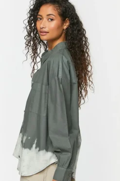 Bleach Dye Long-Sleeve Shirt