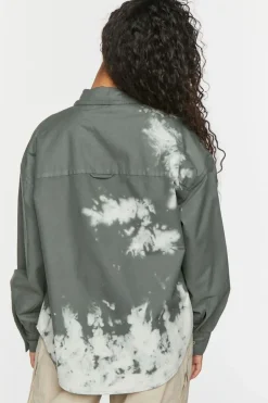 Bleach Dye Long-Sleeve Shirt