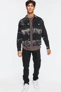 Bleach Dye Trucker Jacket