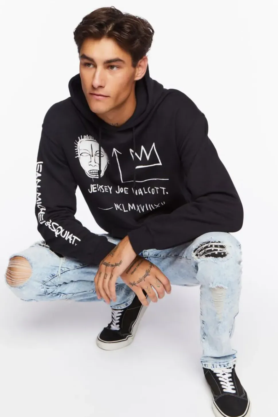 Bleached Wash Distressed Skinny Jeans