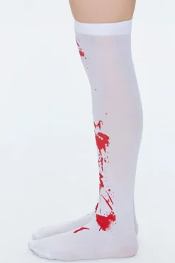 Blood Print Over-The-Knee Socks
