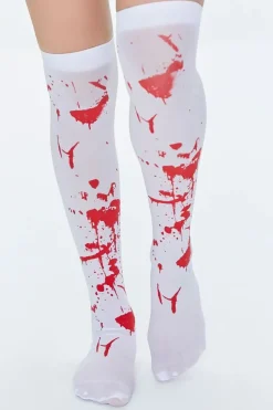 Blood Print Over-The-Knee Socks