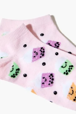 Boba Print Ankle Socks