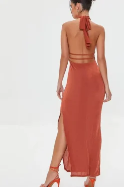 Bodycon Halter Maxi Dress
