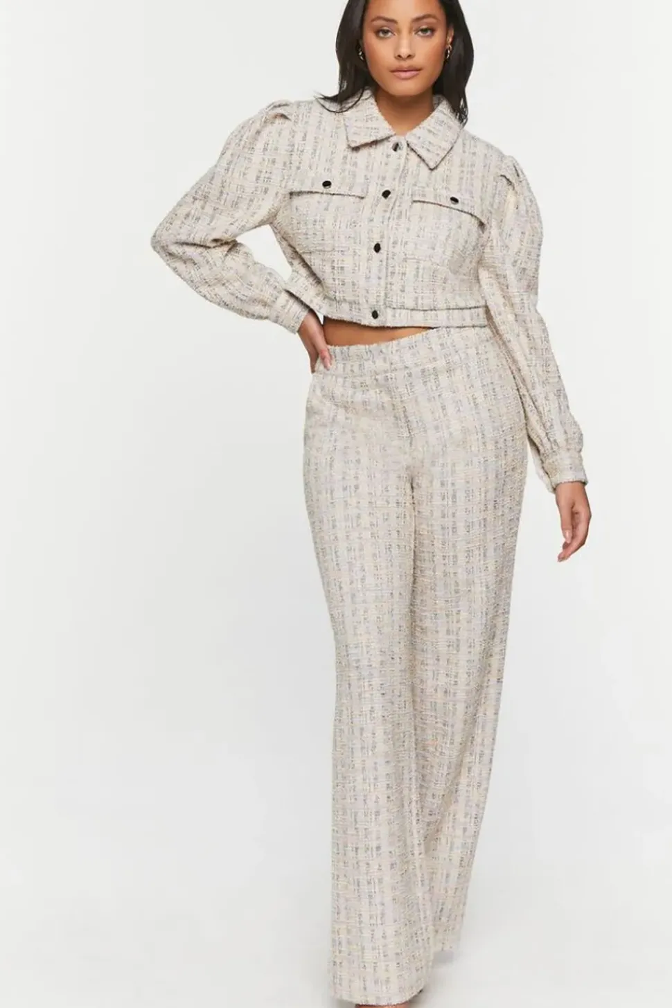 Boucle High-Rise Pants