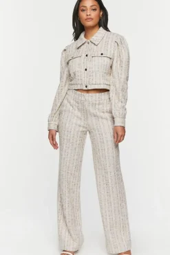 Boucle High-Rise Pants