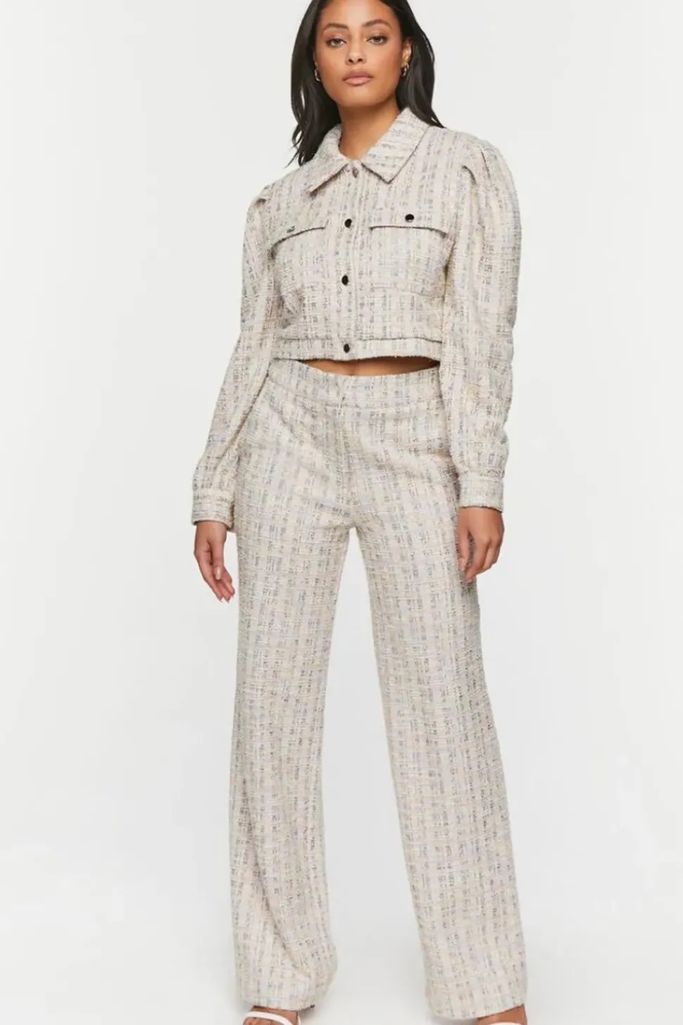 Boucle High-Rise Pants