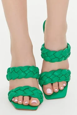 Braided Open-Toe Stiletto Heels