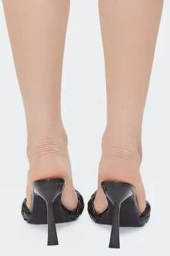 Braided Slip-On Stiletto Heels