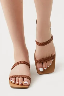 Braided Square-Toe Sandals
