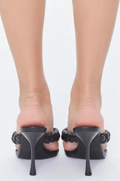 Braided-Strap Spool Heels