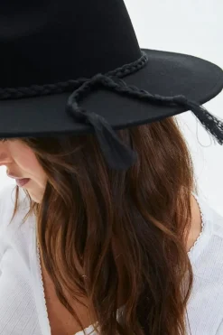 Braided Tassel-Trim Cowboy Hat