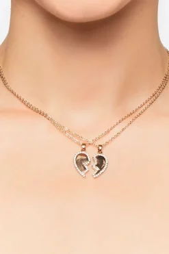Broken Heart Pendant Necklace Set
