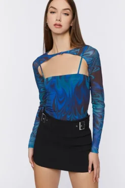 Buckle-Strap Mini Skirt