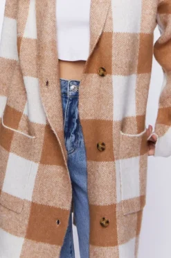 Buffalo Plaid Longline Cardigan Sweater