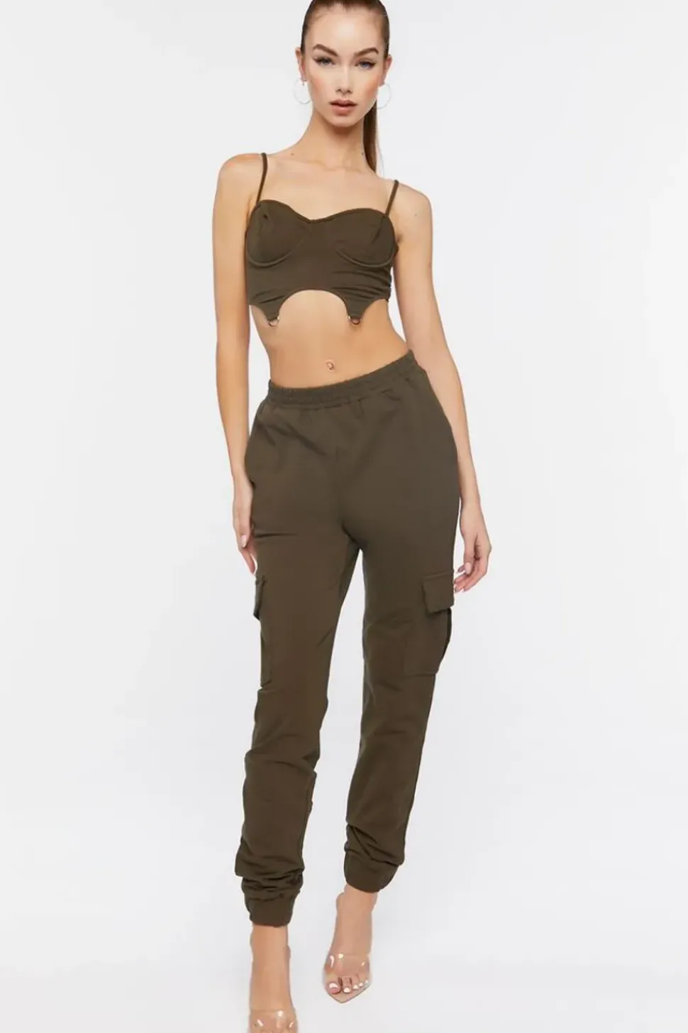 Bustier Cami & Cargo Joggers Set
