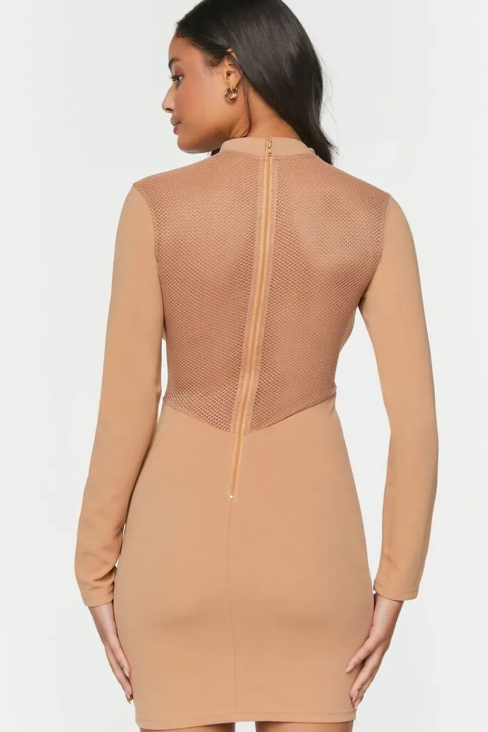 Bustier Mesh Cutout Mini Dress