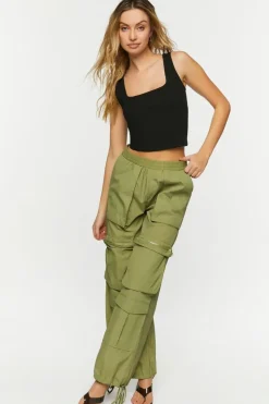 Bustier Square-Neck Crop Top