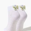 Butterfly Applique Ankle Socks